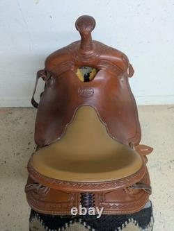 2-1404 15.5 inch Used McCall Saddlery Western Mclite All Around Saddle Reg. Tree