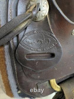 2-1406 15 inch Used Circle Y Cow Country Western Pleasure Saddle