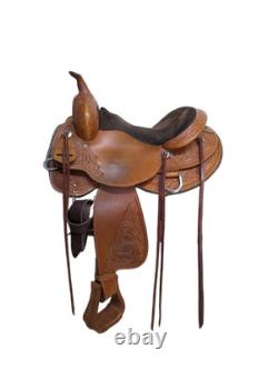 2-1415 15 inch Used Circle Y High Horse Western Oyster Creek Trail Saddle X-Wide