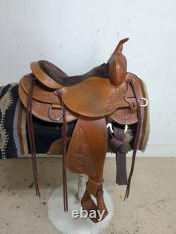 2-1415 15 inch Used Circle Y High Horse Western Oyster Creek Trail Saddle X-Wide