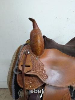 2-1415 15 inch Used Circle Y High Horse Western Oyster Creek Trail Saddle X-Wide