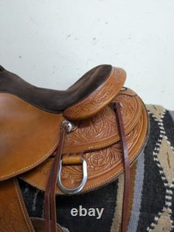 2-1415 15 inch Used Circle Y High Horse Western Oyster Creek Trail Saddle X-Wide