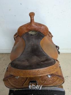 2-1415 15 inch Used Circle Y High Horse Western Oyster Creek Trail Saddle X-Wide