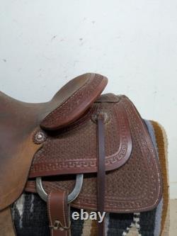 2-1417 15 inch Used HR Saddlery Western Ranch Cutting Saddle
