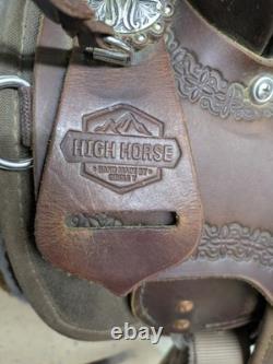 2-1421 15 Used Circle Y High Horse Western Willow Springs Trail Saddle X-Wide