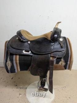 2-1424 15.5 inch Used Billy Cook Western Reining Saddle #1605
