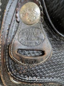 2-1424 15.5 inch Used Billy Cook Western Reining Saddle #1605