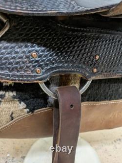 2-1424 15.5 inch Used Billy Cook Western Reining Saddle #1605