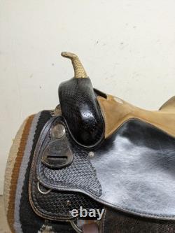 2-1424 15.5 inch Used Billy Cook Western Reining Saddle #1605