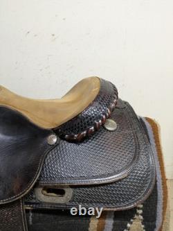2-1424 15.5 inch Used Billy Cook Western Reining Saddle #1605