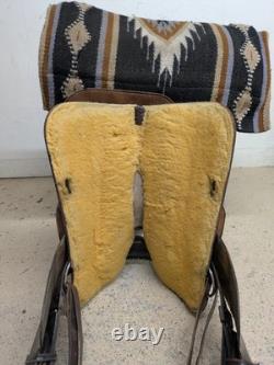 2-1424 15.5 inch Used Billy Cook Western Reining Saddle #1605