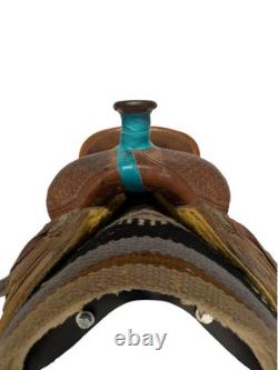 2-1475 14 inch Used Jeff Smith Cowboy Collection Western Team Roping Saddle