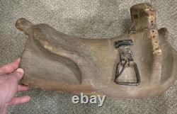 200 to 350+ Yr Old early 1800s Western Wood Saddle Mexico Vaquero Primitive