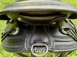 2024 Circle Y Omaha 16 Flex2 Trail Endurance Saddle-Hornless-Wide Tree-Black