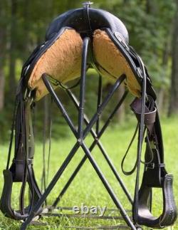 2024 Circle Y Omaha 16 Flex2 Trail Endurance Saddle-Hornless-Wide Tree-Black