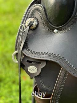 2024 Circle Y Omaha 16 Flex2 Trail Endurance Saddle-Hornless-Wide Tree-Black