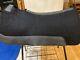 5 Star Black Western Wool Saddle Pad With Black Wear Leathers -thick 30x30