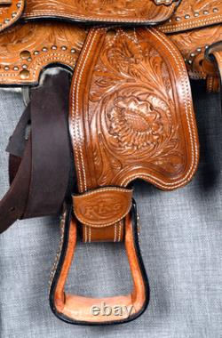 8 King Series Miniature Braden Trail Horse Saddle by Tough One KS-2638-33-8