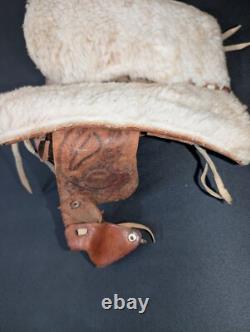 8 Mini Western Horse Saddle Handmade Tooled Leather Used Fun And Cool