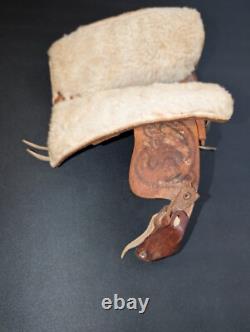 8 Mini Western Horse Saddle Handmade Tooled Leather Used Fun And Cool