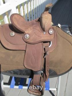 8'' tough 1 ks308 Toddler mini roughout leadline western saddle SQH BARS