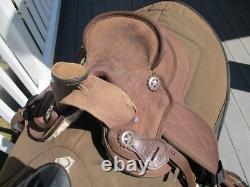 8'' tough 1 ks308 Toddler mini roughout leadline western saddle SQH BARS