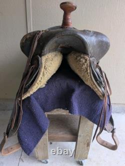 AL FURSTNOW Western High Back Saddle Vintage Collectable