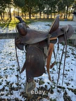 AL Furstnow, Miles City MN. 15 Old School Saddle