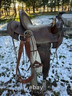 AL Furstnow, Miles City MN. 15 Old School Saddle