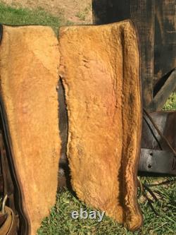 ANTIQUE High Back Slick Fork 16 Vintage STELZIG Western Saddle Leather 1895