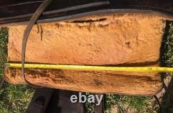 ANTIQUE High Back Slick Fork 16 Vintage STELZIG Western Saddle Leather 1895