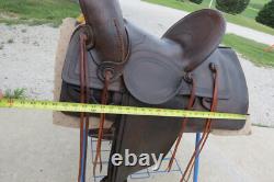 ANTIQUE saddle collectible Cowboy western High back Marks Bros Saddlery Omaha NE