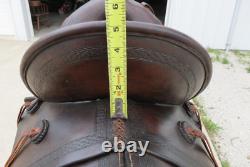 ANTIQUE saddle collectible Cowboy western High back Marks Bros Saddlery Omaha NE