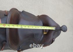 ANTIQUE saddle collectible Cowboy western High back Marks Bros Saddlery Omaha NE