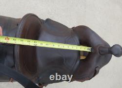 ANTIQUE saddle collectible Cowboy western High back Marks Bros Saddlery Omaha NE