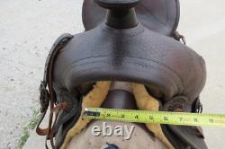 ANTIQUE saddle collectible Cowboy western High back Marks Bros Saddlery Omaha NE