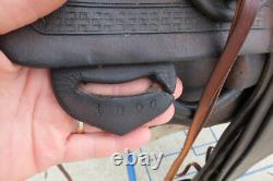 ANTIQUE saddle collectible Cowboy western High back Marks Bros Saddlery Omaha NE