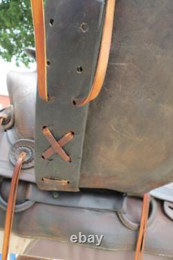 ANTIQUE saddle collectible Cowboy western High back Marks Bros Saddlery Omaha NE