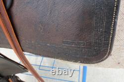 ANTIQUE saddle collectible Cowboy western High back Marks Bros Saddlery Omaha NE
