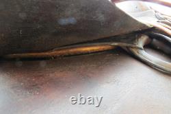 ANTIQUE saddle collectible Cowboy western High back Marks Bros Saddlery Omaha NE