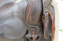 ANTIQUE saddle collectible Cowboy western High back Marks Bros Saddlery Omaha NE