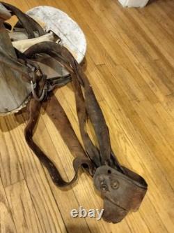 AUTHENTIC ANTIQUE 1800s MEXICAN MONTURA WORKING SADDLE VAQUERO RANCH SADDLE