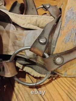 AUTHENTIC ANTIQUE 1800s MEXICAN MONTURA WORKING SADDLE VAQUERO RANCH SADDLE