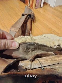 AUTHENTIC ANTIQUE 1800s MEXICAN MONTURA WORKING SADDLE VAQUERO RANCH SADDLE