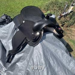 Abetta AirLite Western Trail Endurance Saddle 16 Seat 7 Gullet Wide Tree