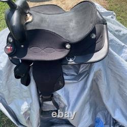 Abetta AirLite Western Trail Endurance Saddle 16 Seat 7 Gullet Wide Tree
