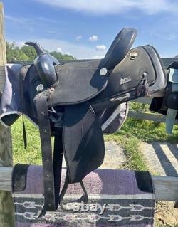 Abetta Pleasure Trail Saddle Black Synthetic Western Horse Riding Saddle