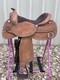 Adult Roughout Leather Western Horse Training Saddle 15/16/17 Inch Free Shipping