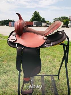 Adult Synthetic Leather Western Hybrid Horse Saddle 14 to 18 Free Shipping