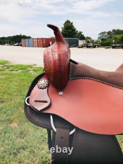 Adult Synthetic Leather Western Hybrid Horse Saddle 14 to 18 Free Shipping